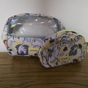 Vera Bradley Cosmetic Pouch Duo in Sunny Garden
